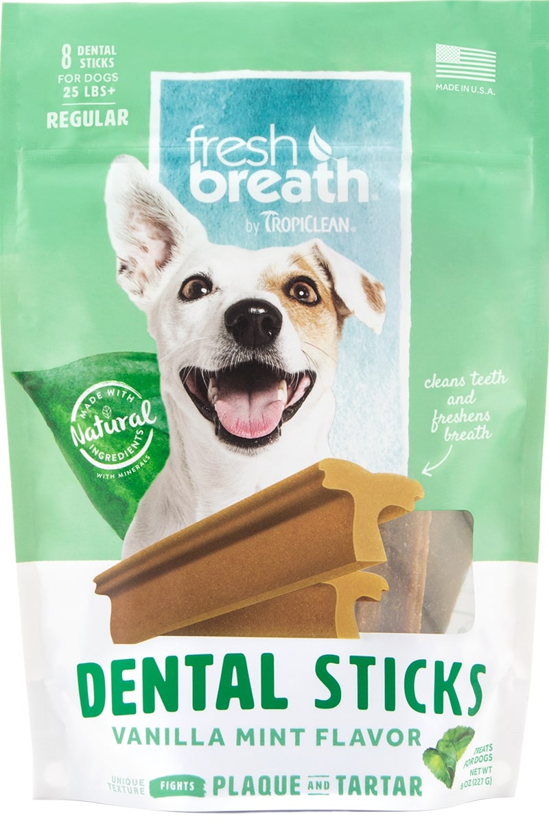 Tropiclean Fresh Breath Dental Sticks Vanilla Mint – K9 Couture