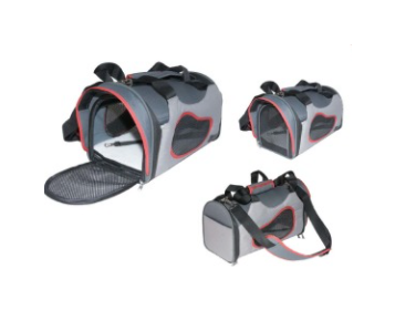 Grey and Red Comfort Carrier K9 Couture Inc