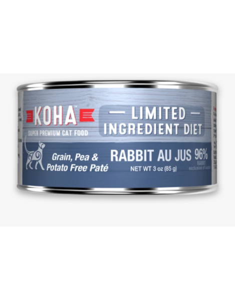 Koha Super Premium Cat Food Wet Limited Ingredient Rabbit Pate 3oz